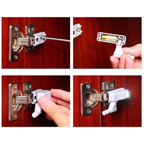 3 LED-Leuchten für Klappschrank 23025