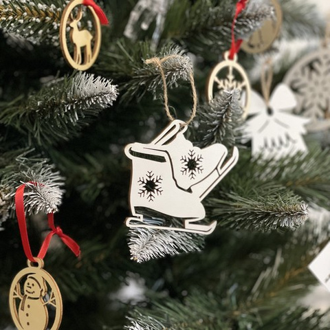 Wooden baubles - 20pcs Ruhhy