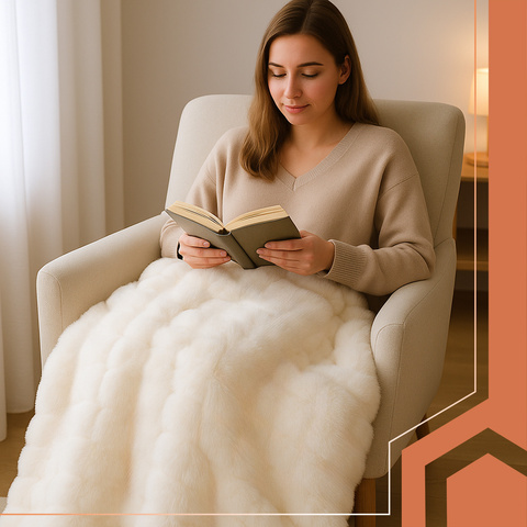 Blanket 1.6x1m white Ruhhy 26493