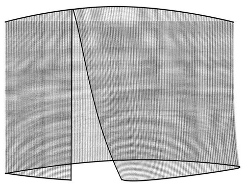 Москитная сетка для садового зонта 3,5 м - черная