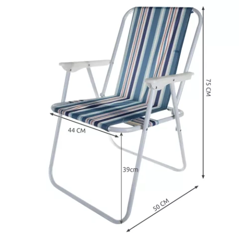 Chaise de jardin Trizand Bergame. bleu 23558