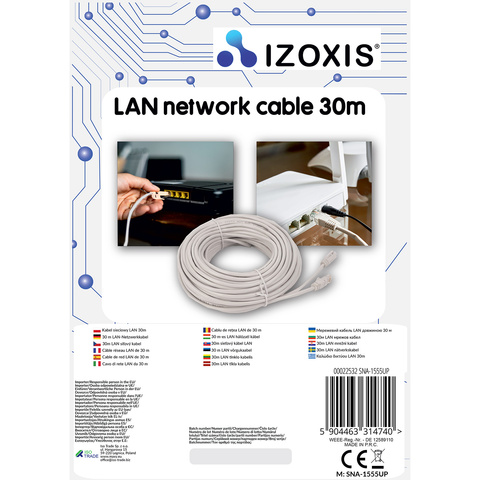 Câble LAN Izoxis 22532 de 30 m