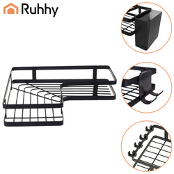 Étagère d'angle pour salle de bain - lot de 2 Ruhhy 27092