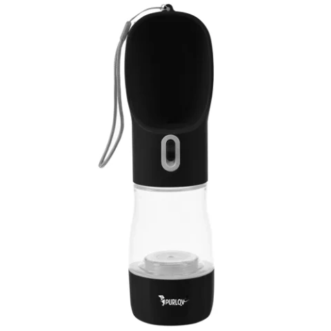Purlov 21033 Hundeflasche/Wasserflasche mit Napf