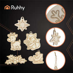 Wooden baubles for painting 24 pcs Ruhhy 26471