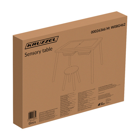 Kruzzel 26366 Sensory Table with Chair