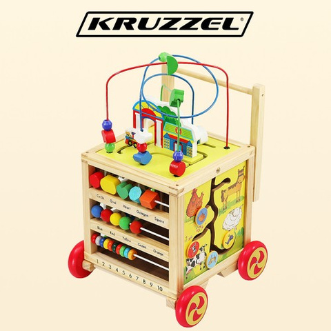 Wooden pusher - Educational cube 22606