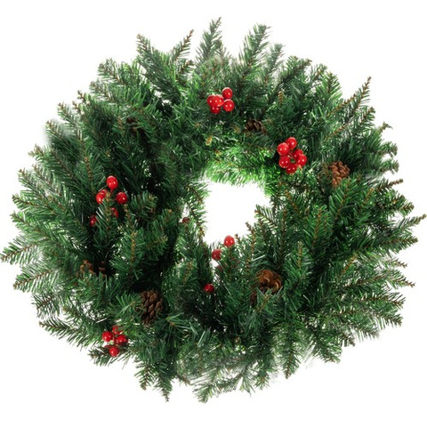 Couronne de porte de décoration de noël, ornement décoratif, épaisseur 60cm, XXL