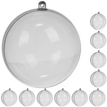 Boules transparentes 10 cm, lot de 10 Ruhhy 22277