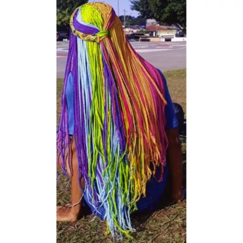 Synthetic hair rainbow braids Soulima 23571