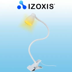Schreibtischlampe mit Clip - weiß Izoxis 19455