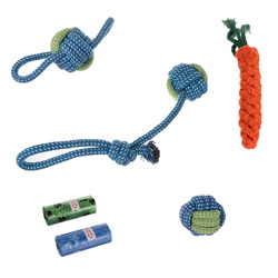 Dog chew toy, tug - set 25384