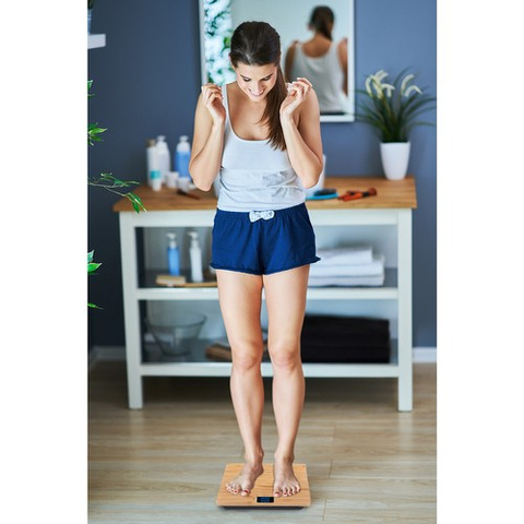 LCD bathroom scale - wooden Ruhhy 22522