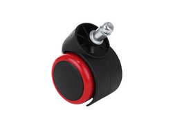 Office chair wheels - 5 pcs - red