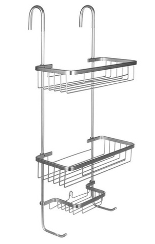 Hanging shower shelf - silver