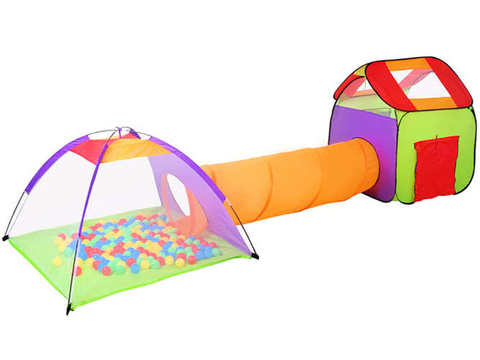 Tente enfant HOME + tunnel + 200 balles