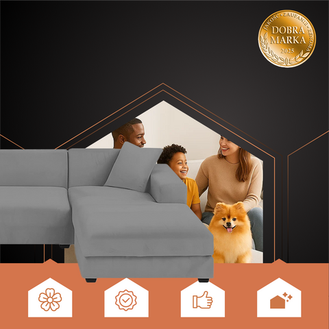 Sofa cover 190-230cm dark gray Ruhhy 26181