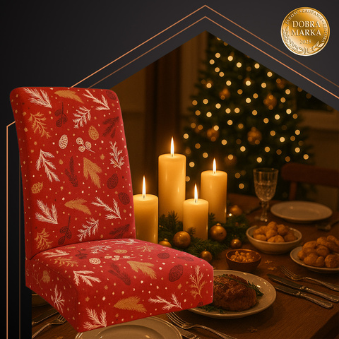 Housses de chaise, lot de 6, rouge clair, Ruhhy 26638