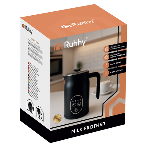 Napěňovač mléka s displejem 500 W Ruhhy26649
