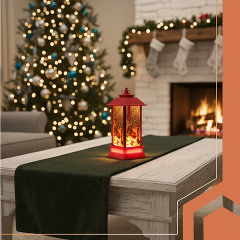 Red LED Christmas Lantern Ruhhy 26752