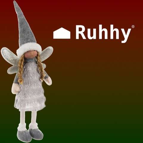 Fée - figurine de Noël grise Ruhhy 22343