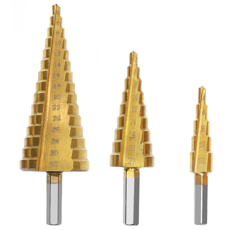 Set of conical drills - 3 pcs.