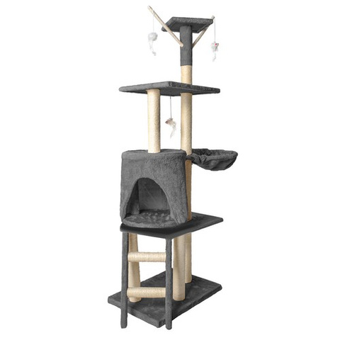 Cat tree 138cm gray