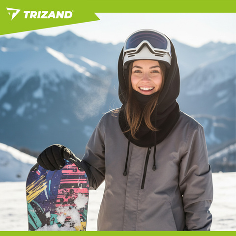 Winter scarf - black Trizand 26127