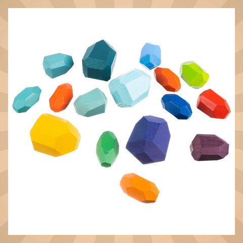 Stones/wooden blocks - 16 pcs Kruzzel 26323
