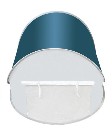 Tente de plage 145x100x70cm - turquoise - blanc