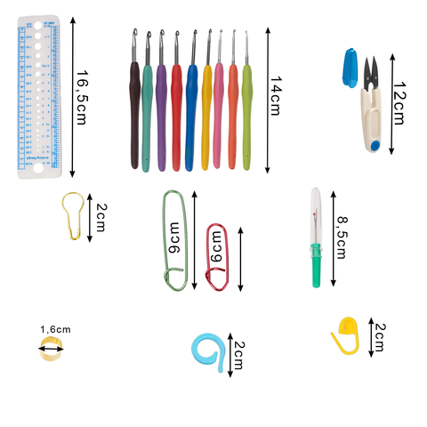 Crochet set - 113 pieces 25407