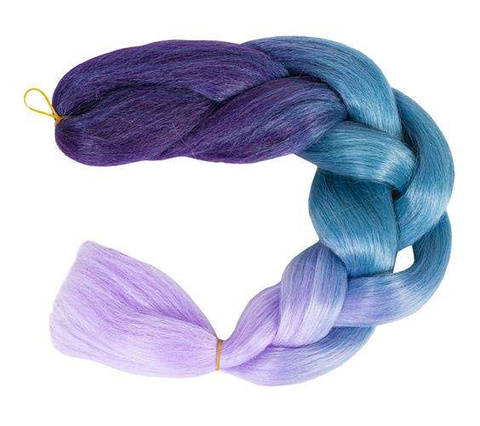 Synthetic hair braids ombre blue/purple W10342