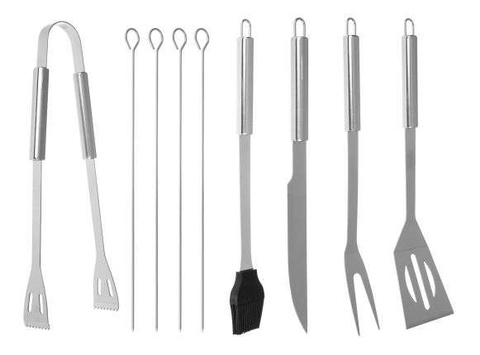 Ustensiles pour barbecue - lot de 9 accessoires + étui