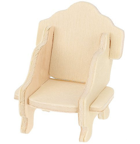 Set of wooden doll furniture, 34 pieces