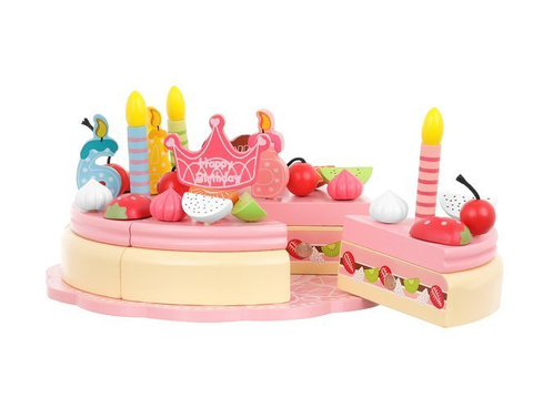 Wooden birthday cake