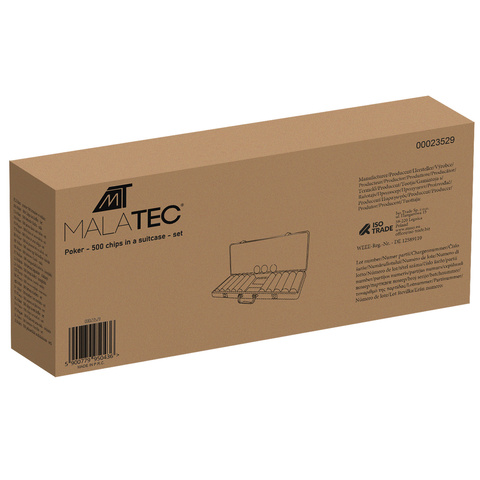 Poker - Set mit 500 Chips im Koffer HQ 23529