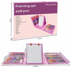 Painting set 208 pcs in a case
