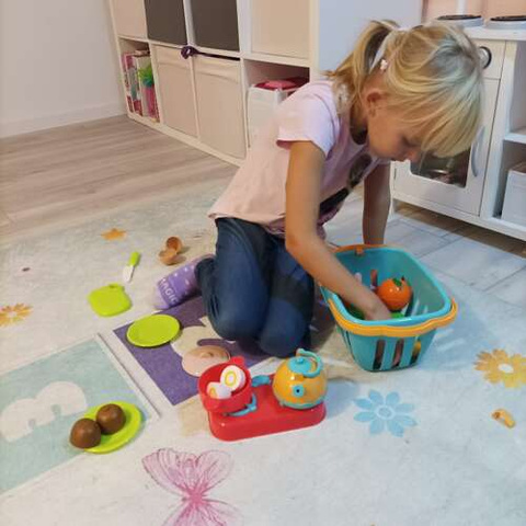 Gemüse und Obst zum Schneiden mit Korb 22877