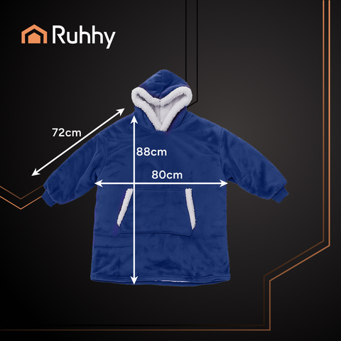 Толстовка XXL - тёмно-синее одеяло Ruhhy 26147