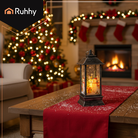 Silver LED Christmas Lantern Ruhhy 26755