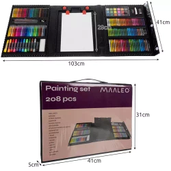 Painting set in a suitcase - 208 pieces Maaleo 21645