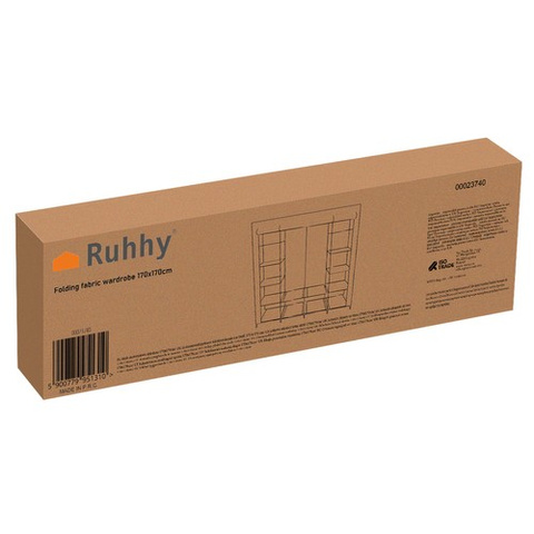 Folding fabric wardrobe 170x170cm Ruhhy 23740