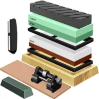 Точилка для кухонных ножей, стамесок, точильный камень с водным камнем + ремень RUHHY 23763