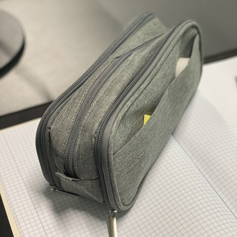 Triple folding pencil case - gray Maaleo 24512