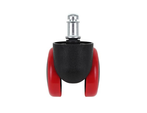 Office chair wheels - 5 pcs - red