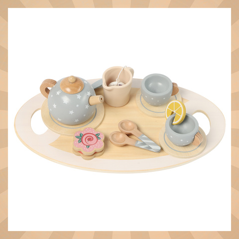 Children's tea set gray Kruzzel 26394
