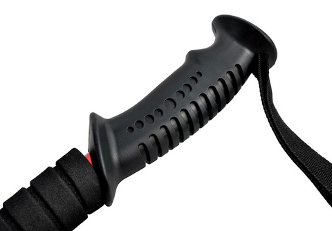 Schwarze Trekkingstöcke + Zubehör - 2er-Set