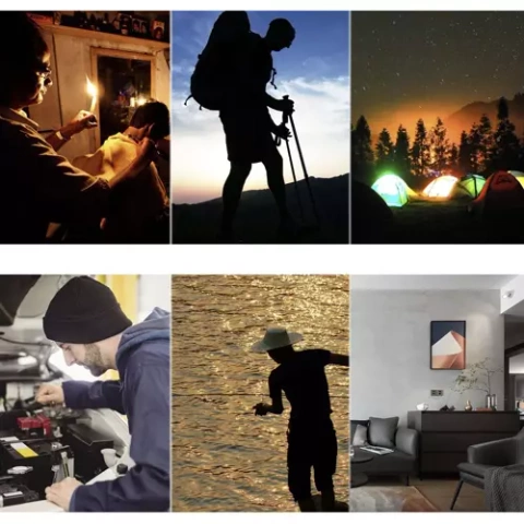 2in1 faltbare Touristenlampe – blau