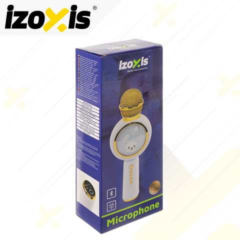 Microphone karaoké sans fil Izoxis 27047 blanc