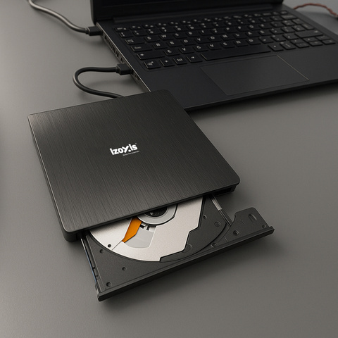 Išorinis diskas + CD/DVD įrašymo įrenginys Izoxis 26083